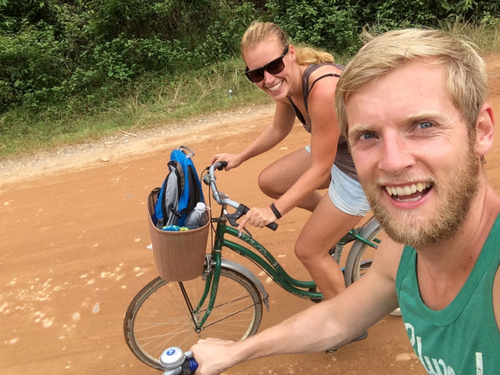 Fietsen in Vang Vieng