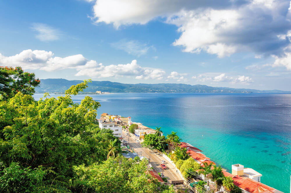 Jamaica island, Montego Bay on Caribbean beach. Montego Bay