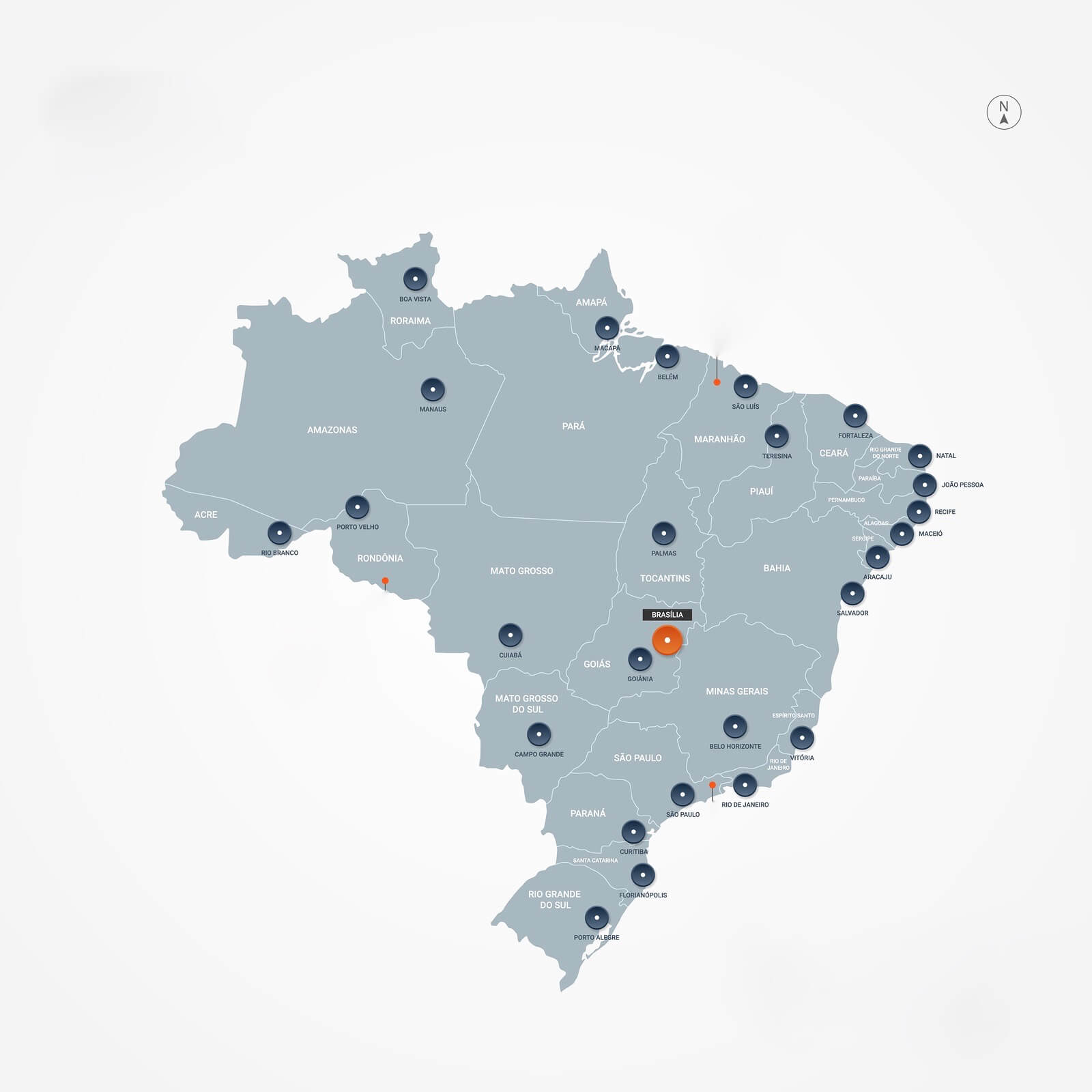 Brazil Map Kaart vakantie Brazilie