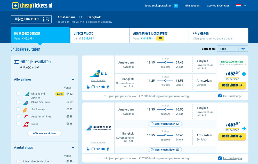 Goedkope vliegtickets Thailand Goedkope vliegtickets Thailand