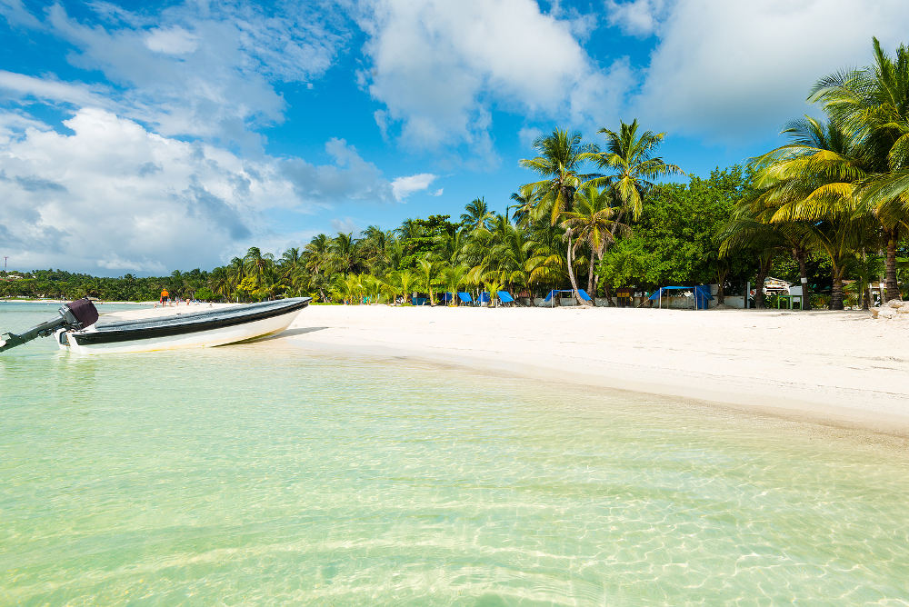 Witte zandstranden van San Andres